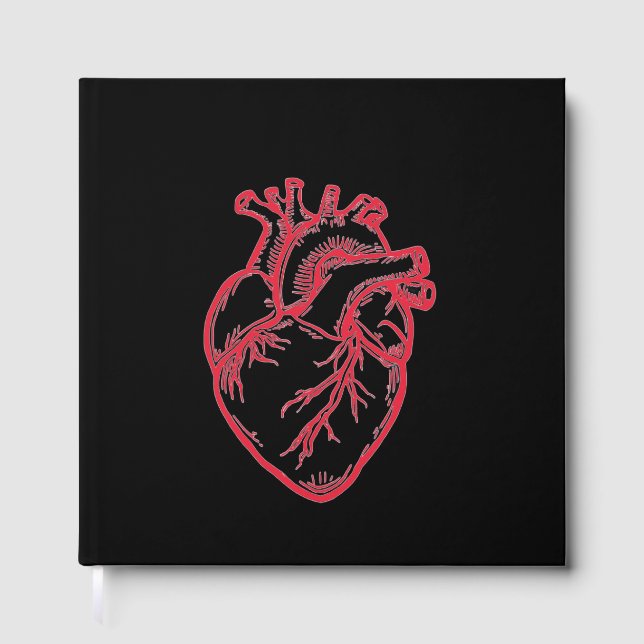 Anatomical Heart Valentine Shirt Foil Guest Book (Front)