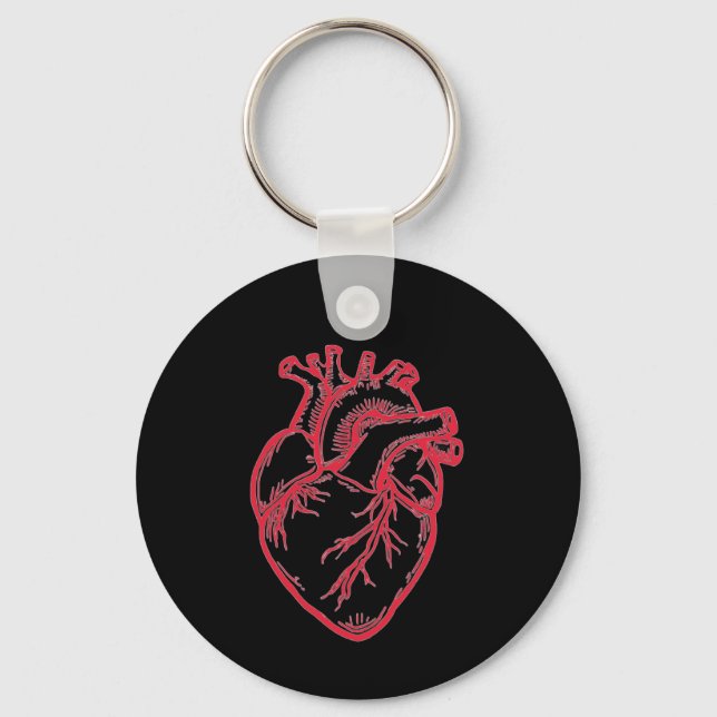 Anatomical Heart Valentine Shirt Keychain (Front)