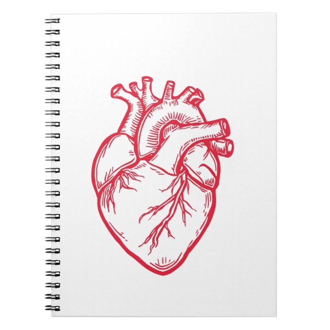 Anatomical Heart Valentine Shirt Notebook (Front)