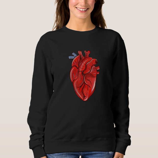 Anatomical Humain Heart Anatomy Science Physiology Sweatshirt (Front)