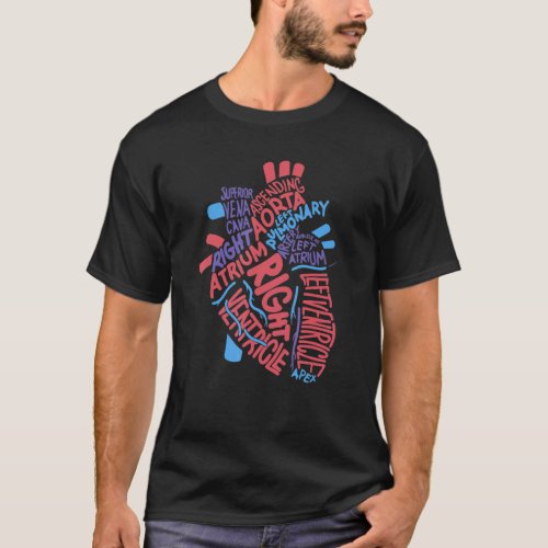 Anatomical Human Heart Cardiology Medical Cardiac  T_Shirt