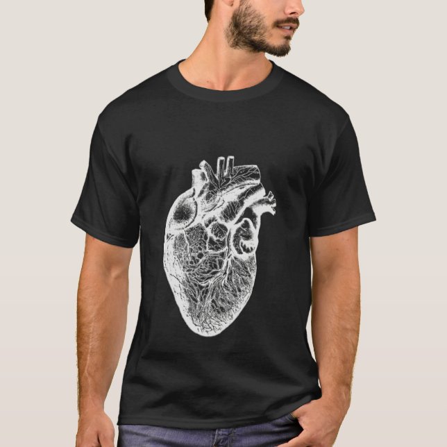 Anatomical Human Heart Illustration Cardiologist V T-Shirt (Front)