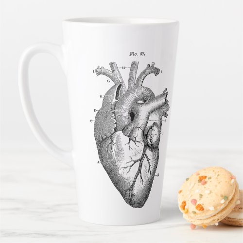 Anatomical Human Heart Vintage Art Cafe Latte Mug