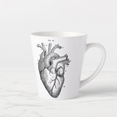 Anatomical Human Heart Vintage Art Cafe Latte Mug