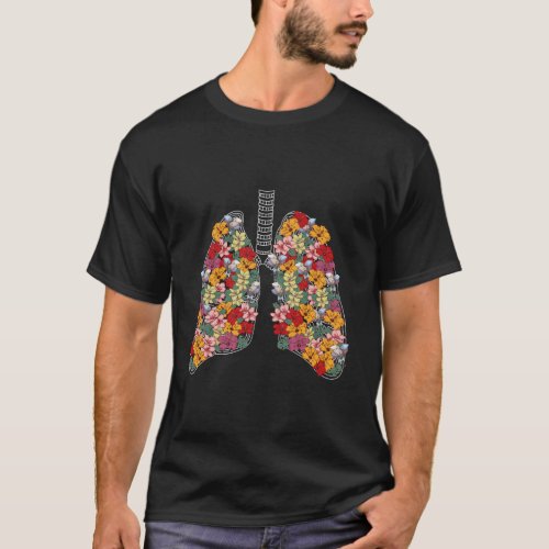 Anatomical Lungs Flowers Medical Science Anatomy T T_Shirt