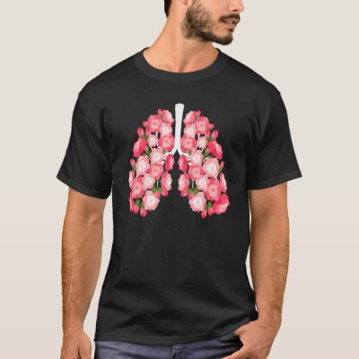 Anatomical Lungs Flowers Medical Science Anatomy T T-Shirt