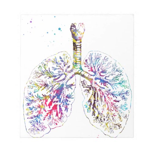 Anatomical Lungs Notepad