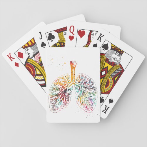 Anatomical Lungs Playing Cards