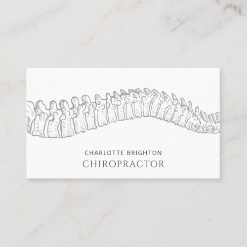 Anatomical Spine Chiropractor Appointment And Business Card