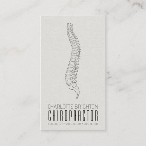 Anatomical Spine Chiropractor Appointment And  Business Card