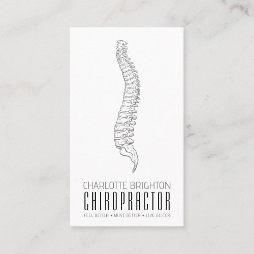 Anatomical Spine Chiropractor Appointment And Business Card