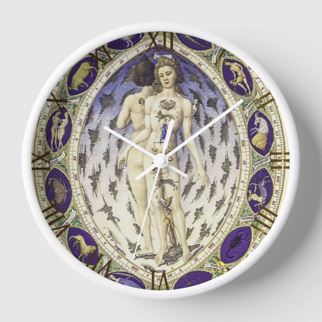  Anatomical Zodiac Man Clock (Front)