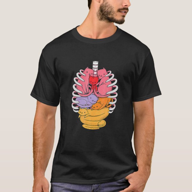 Anatomicat Anatomy Cat Simple Design T-Shirt (Front)