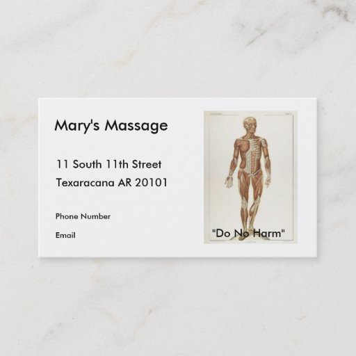 Customizable Anatomy Anterior Business Card