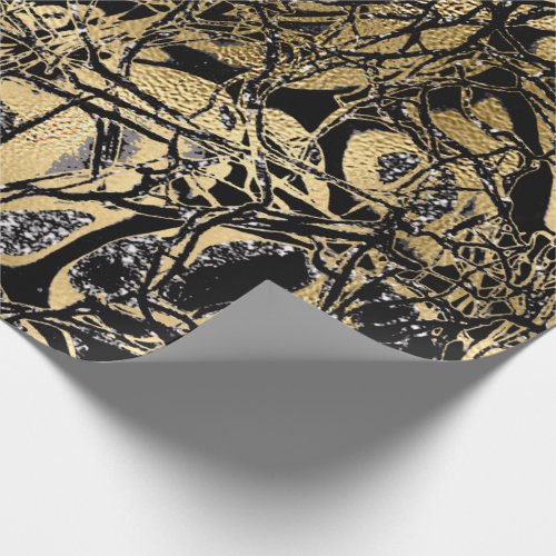 Anatomy Body Nature Cell Gold Gray Graphite  Black Wrapping Paper