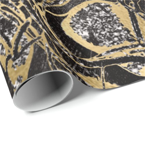 Anatomy Body Nature Cell Gold Grey Graphite  Black Wrapping Paper