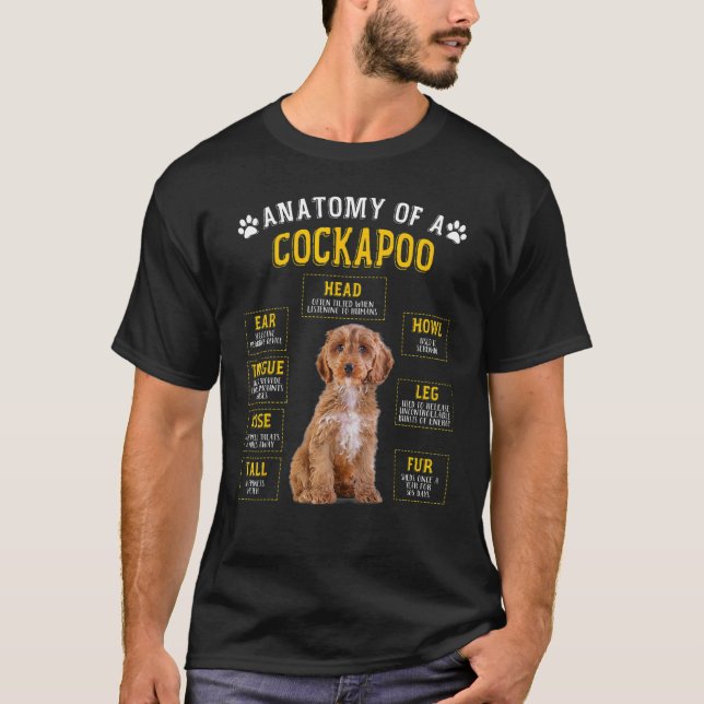 Anatomy Cockapoo  For Women Men T-Shirt (Front)
