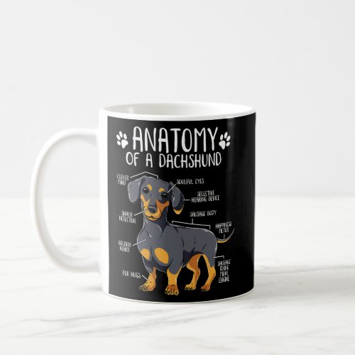 Anatomy Dachshund Wiener Dog Doxie Coffee Mug