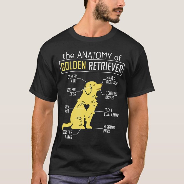 Anatomy Golden Retriever T-Shirt (Front)