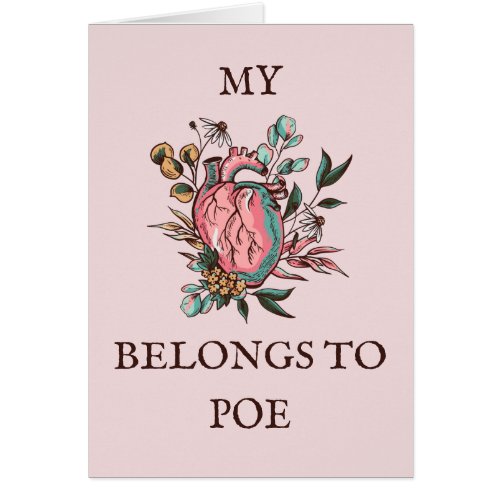 Anatomy Heart  Edgar Allan Poe Greeting Card