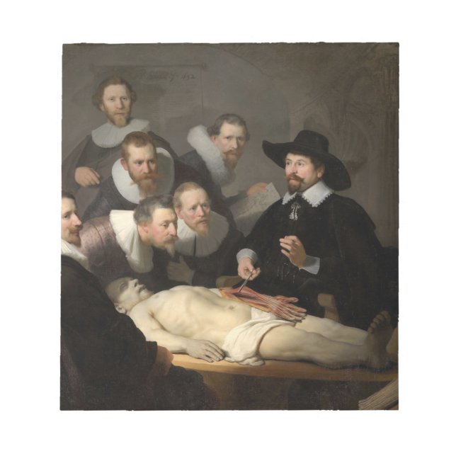 Anatomy Lesson Dr Nicolaes Tulp Rembrandt Notepad (Front)