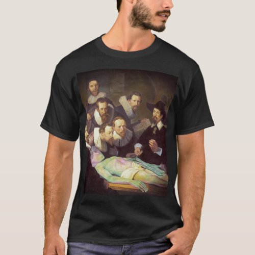 Anatomy Lesson Modern Painting with Alien Mens T_Shirt