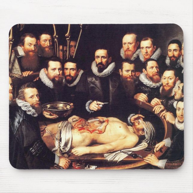 Anatomy Lesson of Dr. Willem van der Meer Mouse Pad (Front)