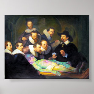 Anatomy Lesson With Alien Painting Horizontal Poster