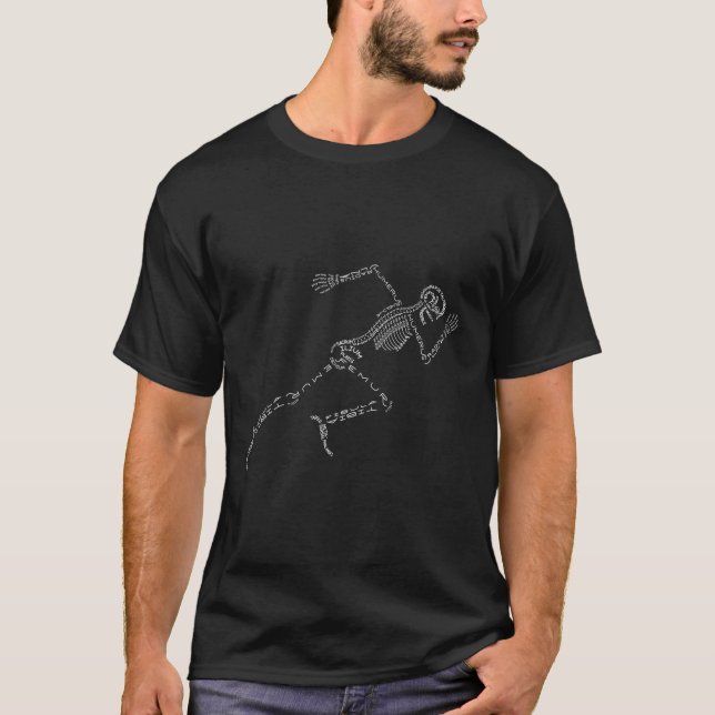 Anatomy Medicine Hu Skeleton Bone Name Geek T-Shirt (Front)