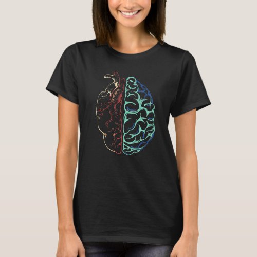 Anatomy Mental Health Brain Heart Neurodiversity E T_Shirt