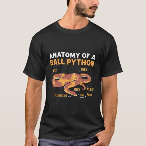 Anatomy Of A Ball Python Banana Ball Python T_Shirt