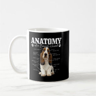 Anatomy Of A Basset Hound Funny Cute Dog Basset Mo Coffee Mug