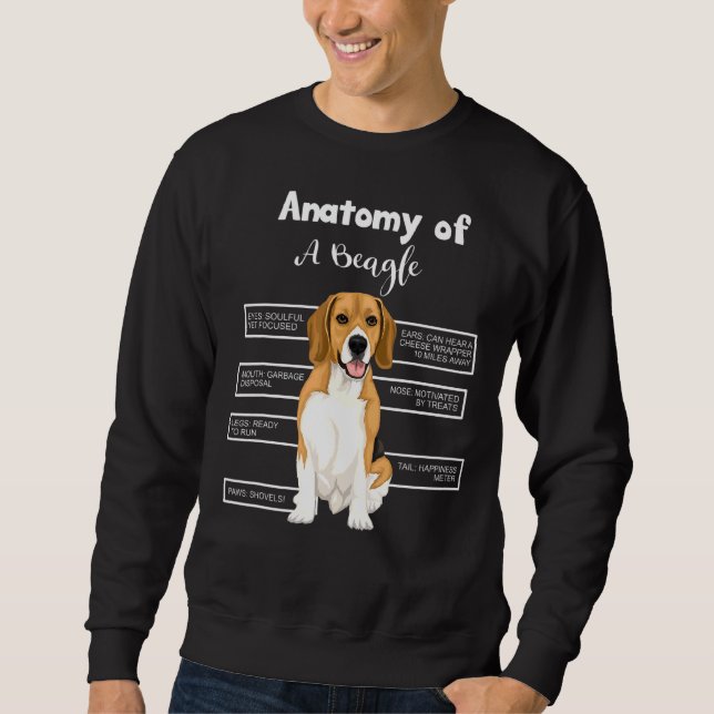 Anatomy Of A Beagle  Dog Sweatshirt (Front)