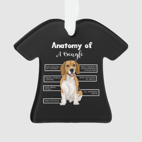 Anatomy Of A Beagle Funny Dog Lovers Gifts Ornament