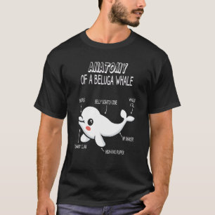 Anatomy Of A Beluga Whale Beluga White Whale narwh T-Shirt