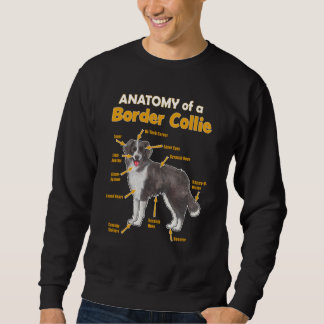 Anatomy of a border collie graphic for him and her sweatshirt