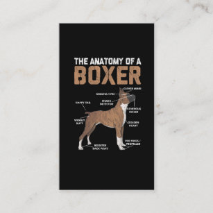Anatomy of a Boxer Dog Animal Pet Lover Business Card