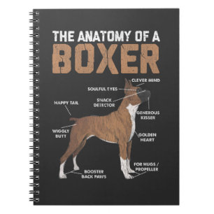 Anatomy of a Boxer Dog Animal Pet Lover Notebook