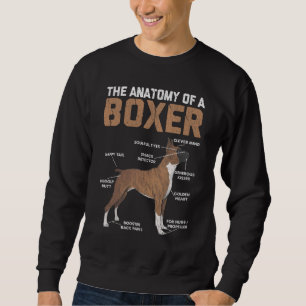 Anatomy of a Boxer Dog Animal Pet Lover Sweatshirt