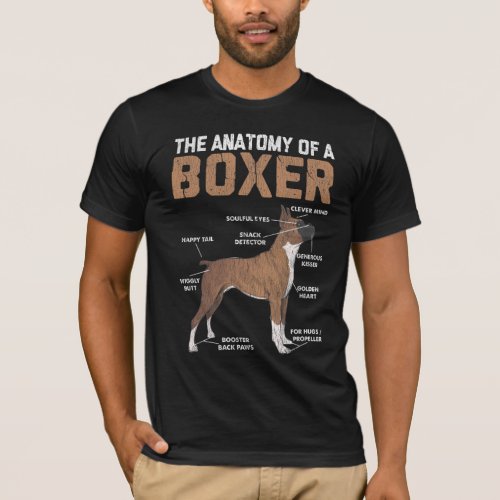 Anatomy of a Boxer Dog Animal Pet Lover T_Shirt