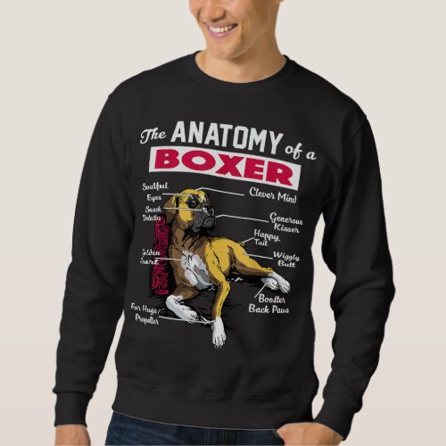 Anatomy of a Boxer Dog _ Funny for Boxer lover Sweatshirt
