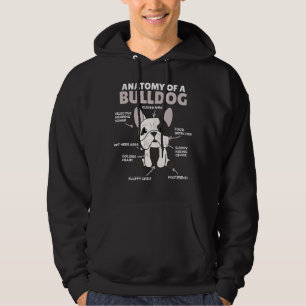 Anatomy Of A Bulldog Dogs Funny Puppy Hoodie