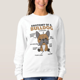 Anatomy Of A Bulldog Dogs Funny Puppy Sweatshirt