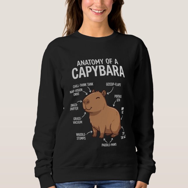 Anatomy of A Capybara Funny Capybara Lover Sweatshirt (Front)