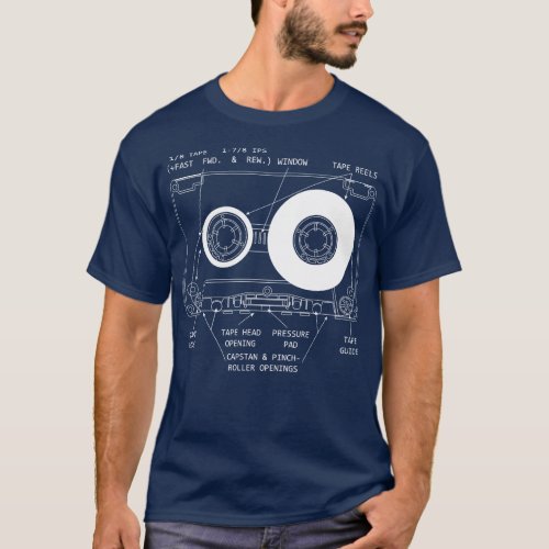 Anatomy of a Cassette Tape V2 T_Shirt