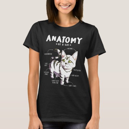 Anatomy Of A Cat Cute Kitten Pet Tee