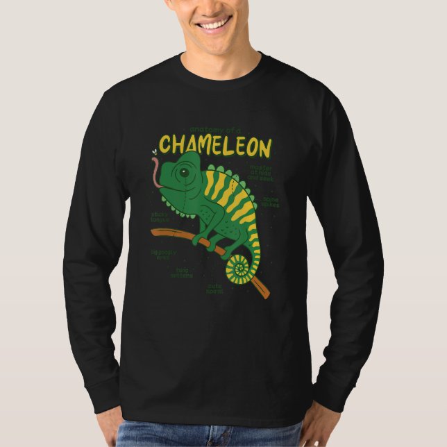 Anatomy of a Chameleon Lizard Retilien T-Shirt (Front)