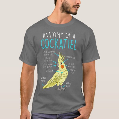 Anatomy of a cockatiel bird  T_Shirt