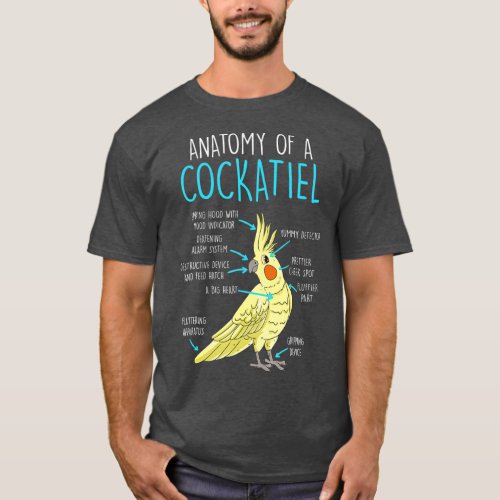 Anatomy of a cockatiel bird  T_Shirt