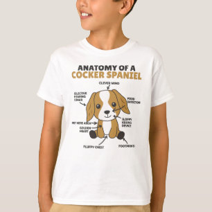 Anatomy Of A Cocker Spaniel Cute Dogs Puppy T-Shirt